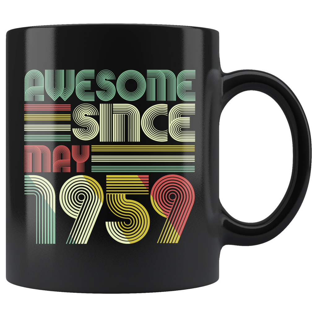 VnSupertramp Vintage April May June July 60th Birthday 1959 Personalized Black Coffee Mug 11oz
