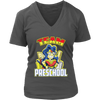 Image of VnSupertramp Team Preschool Wonder Teacher Women V-Neck T-Shirt - Back To School 1st Day of School Funny Superheroes Gift Tee