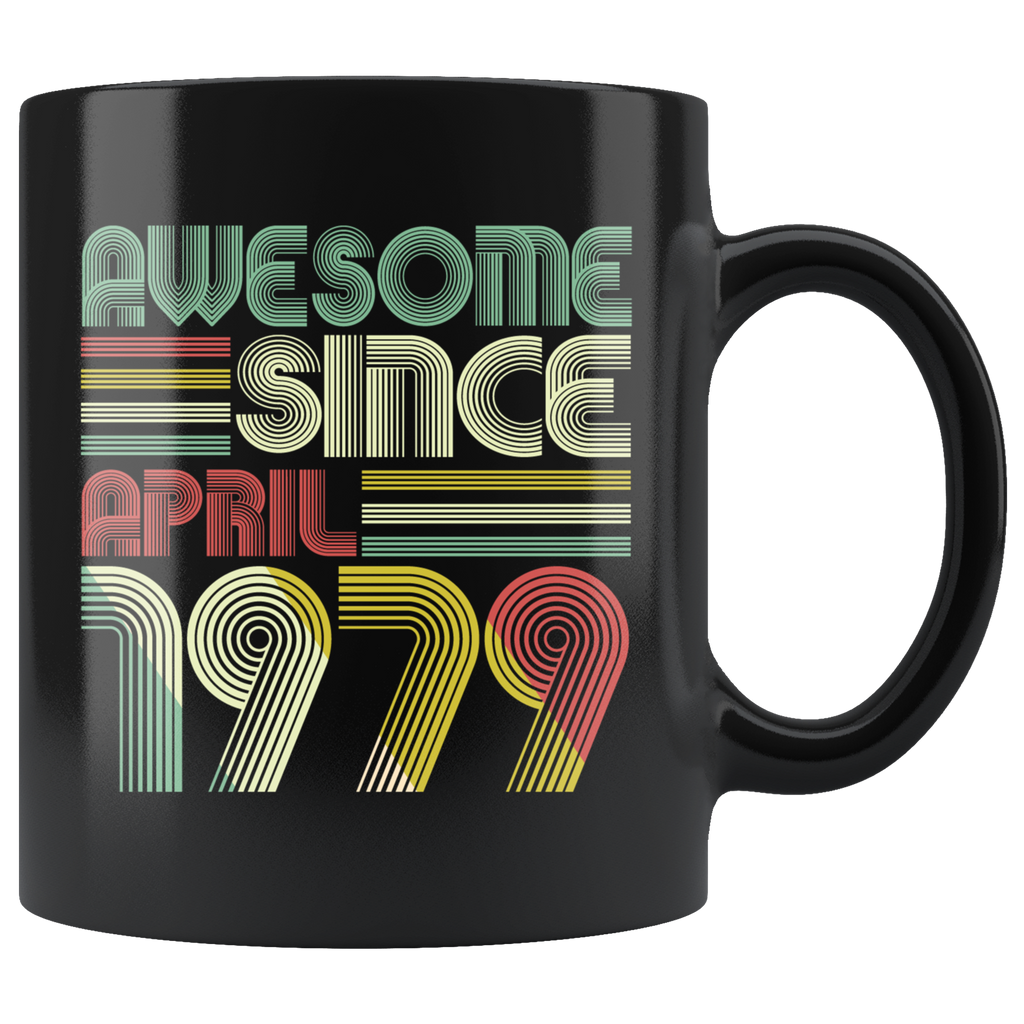VnSupertramp Vintage April May June July 40th Birthday 1979 Personalized Black Coffee Mug 11oz