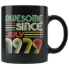 Image of VnSupertramp Vintage April May June July 40th Birthday 1979 Personalized Black Coffee Mug 11oz