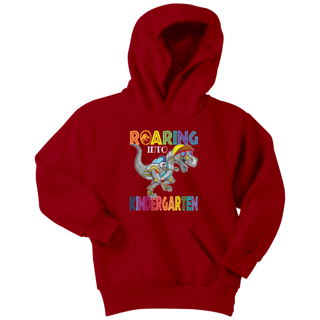 VnSupertramp Roaring Kindergarten Dinosaur T-Rex Youth Hoodie Back to School