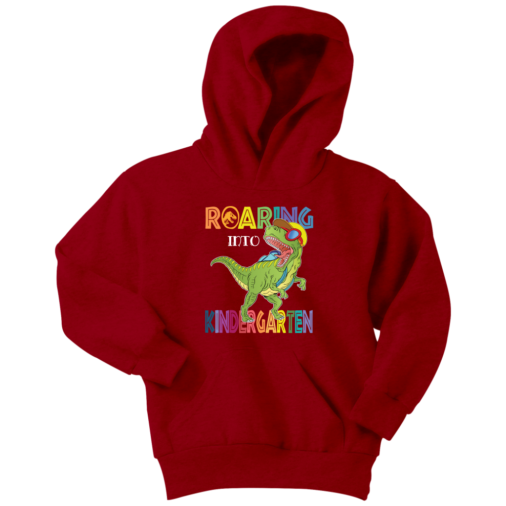 VnSupertramp Roaring Kindergarten Dinosaur T-Rex Youth Hoodie Back to School