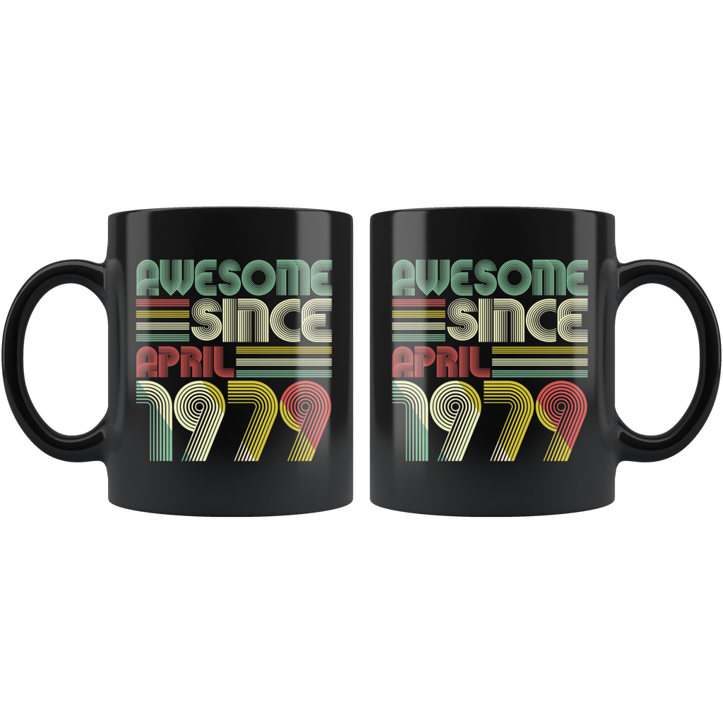 VnSupertramp Vintage April May June July 40th Birthday 1979 Personalized Black Coffee Mug 11oz