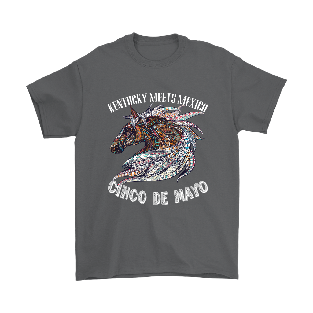 VnSupertramp Cinco de Mayo Kentucky Horse Race Men T-Shirt Plus Size XL-5XL Sombrero Derby Mexico - D1