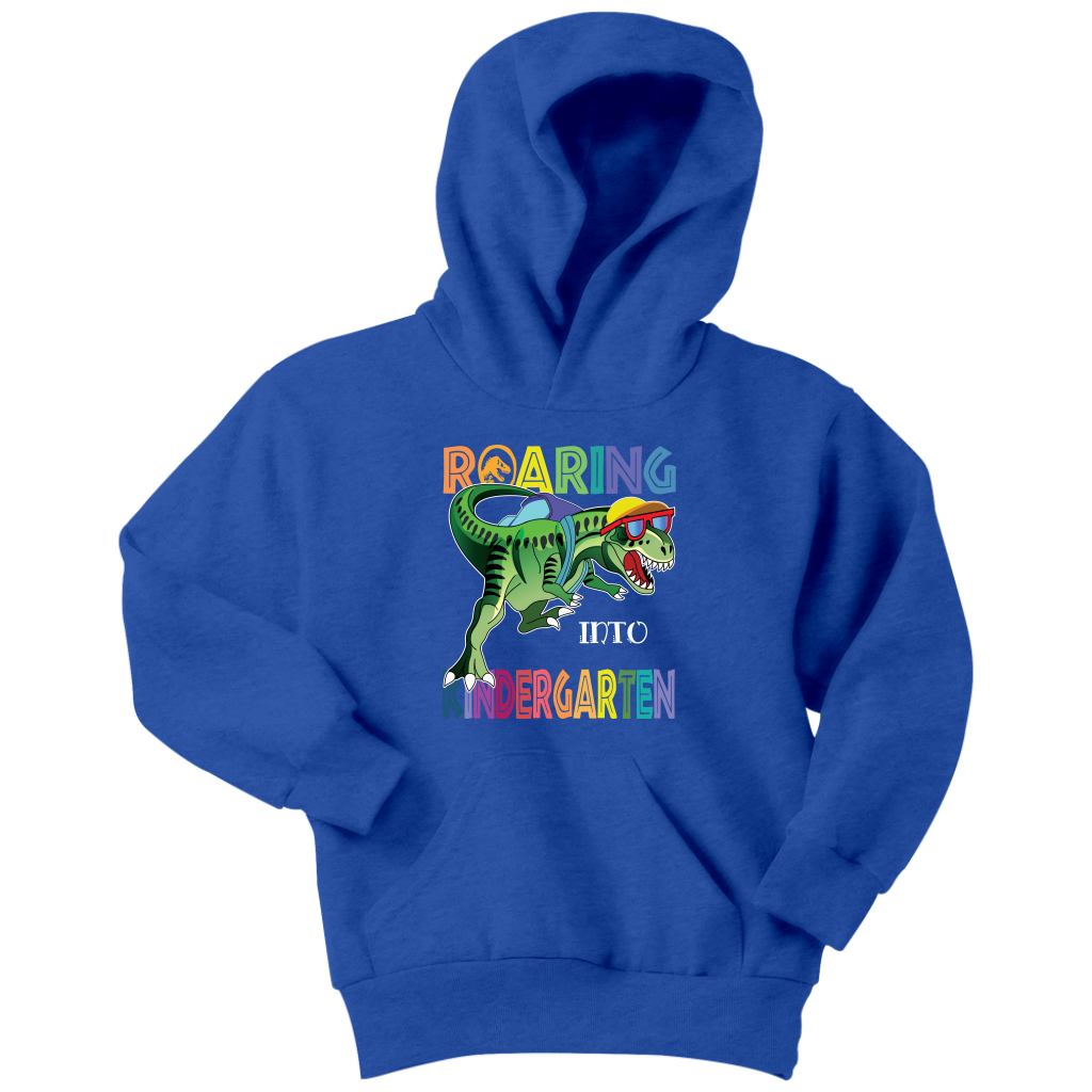 VnSupertramp Roaring Kindergarten Dinosaur T-Rex Youth Hoodie Back to School