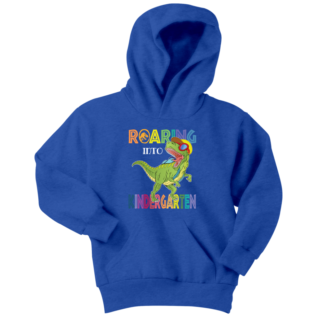 VnSupertramp Roaring Kindergarten Dinosaur T-Rex Youth Hoodie Back to School
