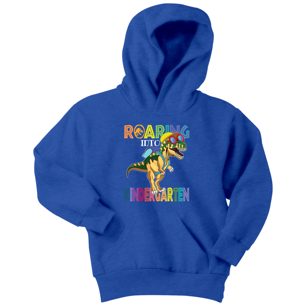 VnSupertramp Roaring Kindergarten Dinosaur T-Rex Youth Hoodie Back to School