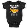 Image of VnSupertramp Baby Brother Sister Shark Personalized Name Onesie Birthday Gift-D3