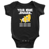 Image of VnSupertramp Baby Brother Sister Shark Personalized Name Onesie Birthday Gift-D4