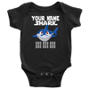 Image of VnSupertramp Baby Brother Sister Shark Personalized Name Onesie Birthday Gift-D7