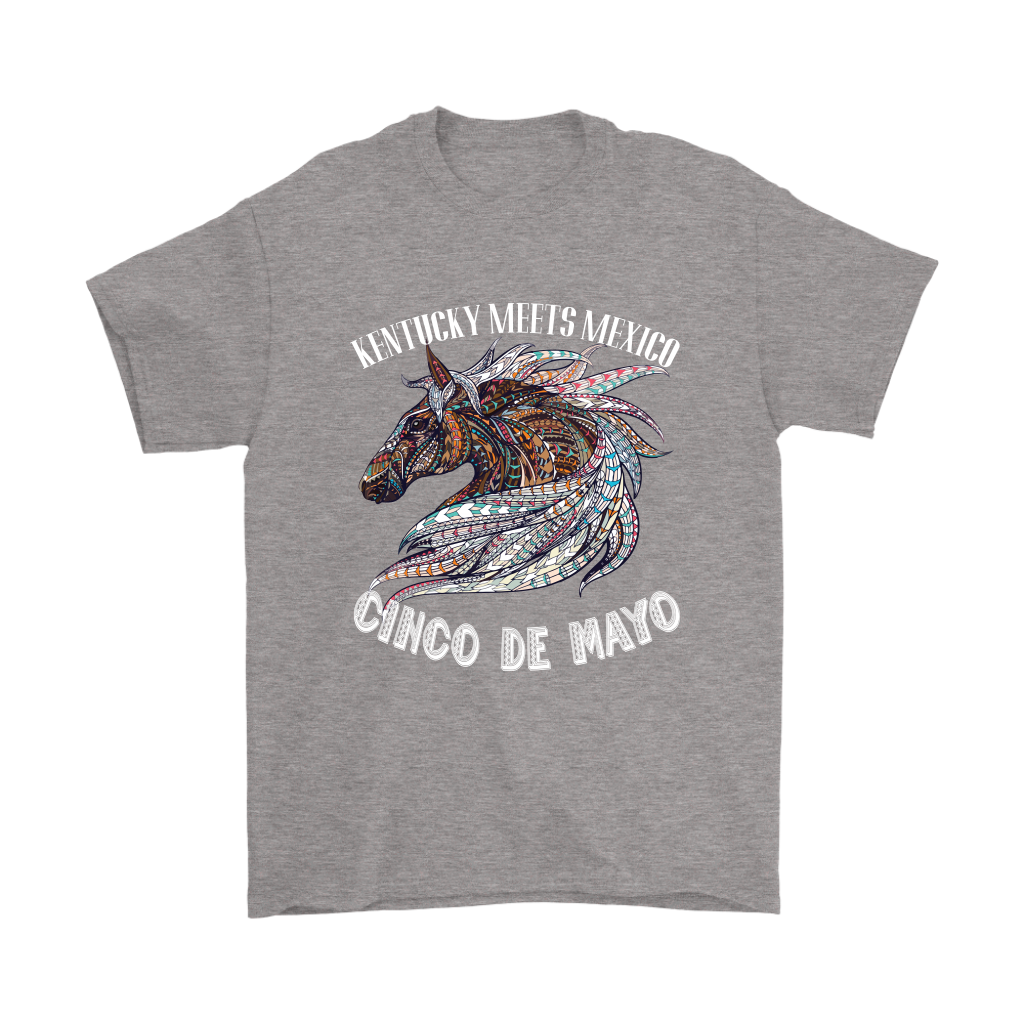 VnSupertramp Cinco de Mayo Kentucky Horse Race Men T-Shirt Plus Size XL-5XL Sombrero Derby Mexico - D1