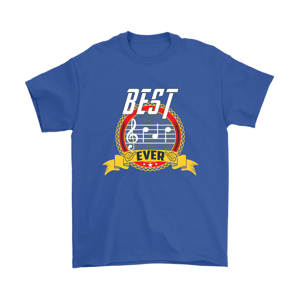 VnSupertramp Best Dad Ever Clef Note Musician Lover Men Shirt Plus Size XL-5XL Father's Day Dad Gift From Wife Kids - D1