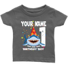 Image of VnSupertramp Baby Brother Sister Shark Doo Doo Doo Personalized Name and Age Birthday Infant T-Shirt Gift - D3