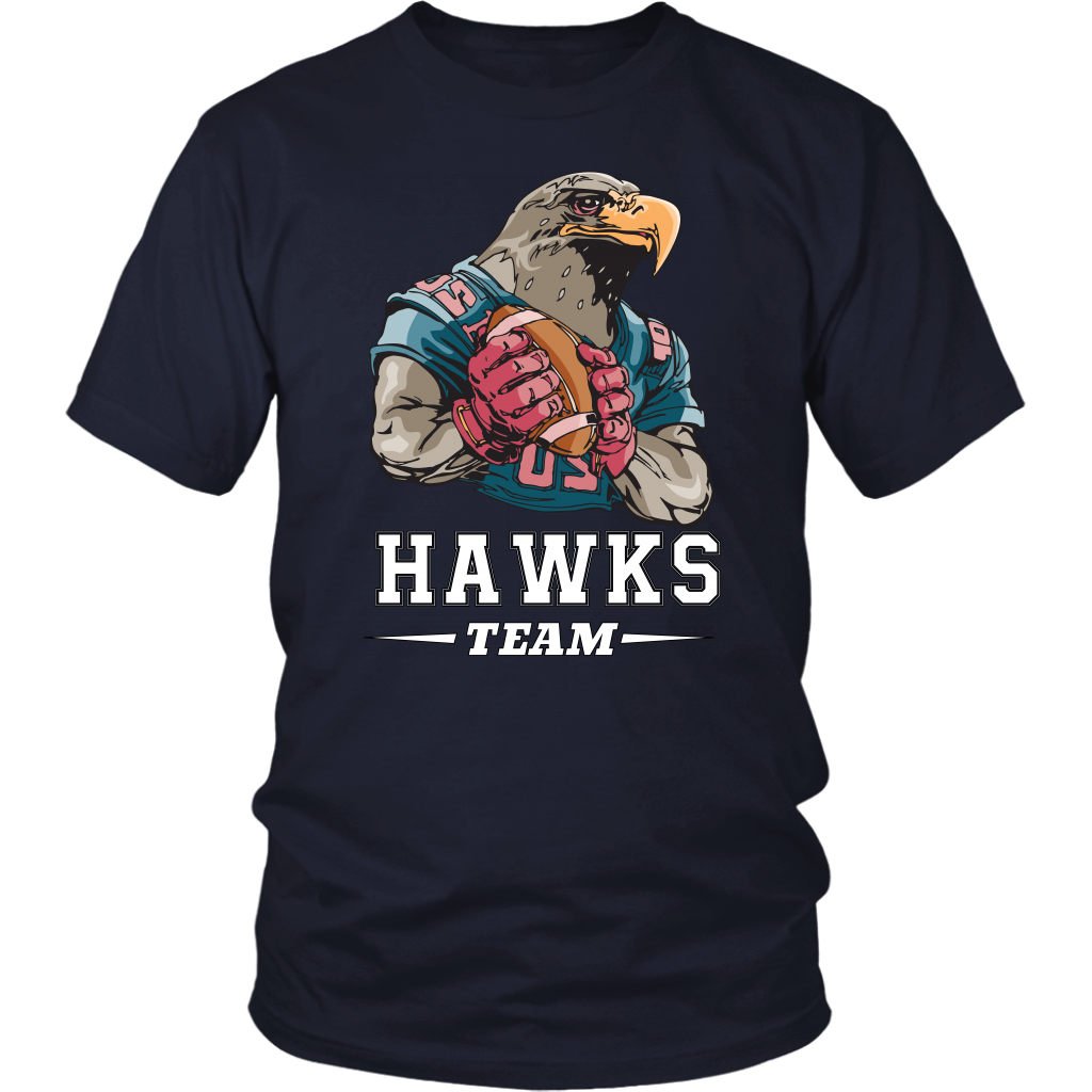 VnSupertramp Personalized Hawks Mascot Team Men Women Football T-Shirt Plus Size XL-4XL - For Seattle Seahawks Fans