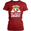 Image of Unicorns Are Born In August Birthday Women Shirt Plus Size XL-4XL Official VnSupertramp Apparel