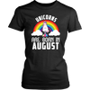 Image of Unicorns Are Born In August Birthday Women Shirt Plus Size XL-4XL Official VnSupertramp Apparel