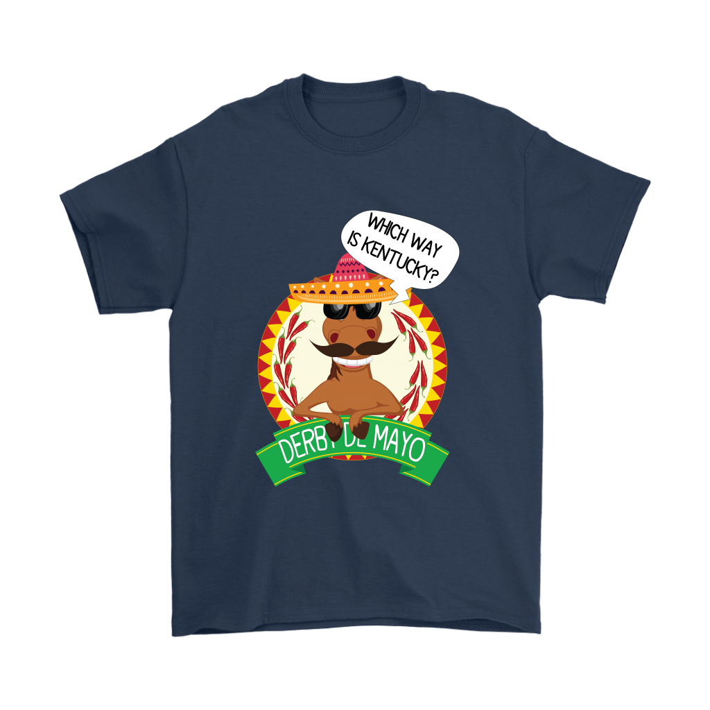 VnSupertramp Cinco de Mayo Kentucky Horse Race Men T-Shirt Plus Size XL-5XL Sombrero Derby Mexico - D3