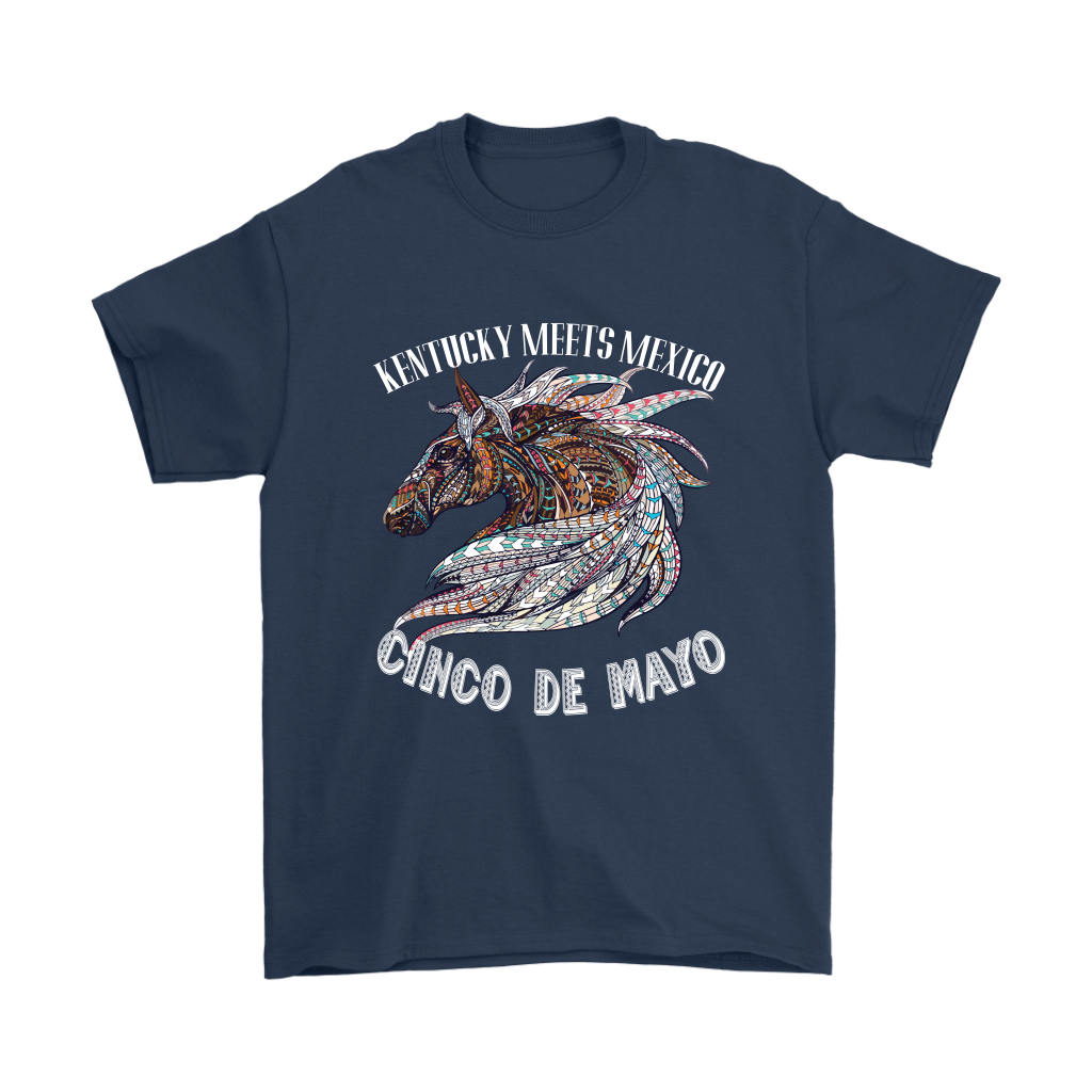 VnSupertramp Cinco de Mayo Kentucky Horse Race Men T-Shirt Plus Size XL-5XL Sombrero Derby Mexico - D1
