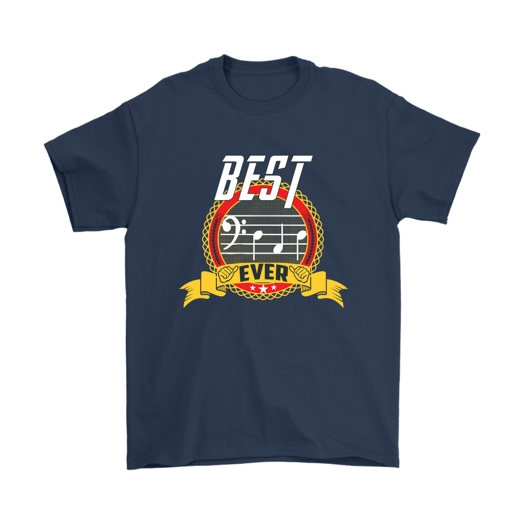 VnSupertramp Best Dad Ever Clef Note Musician Lover Men Shirt Plus Size XL-5XL Father's Day Dad Gift From Wife Kids - D2
