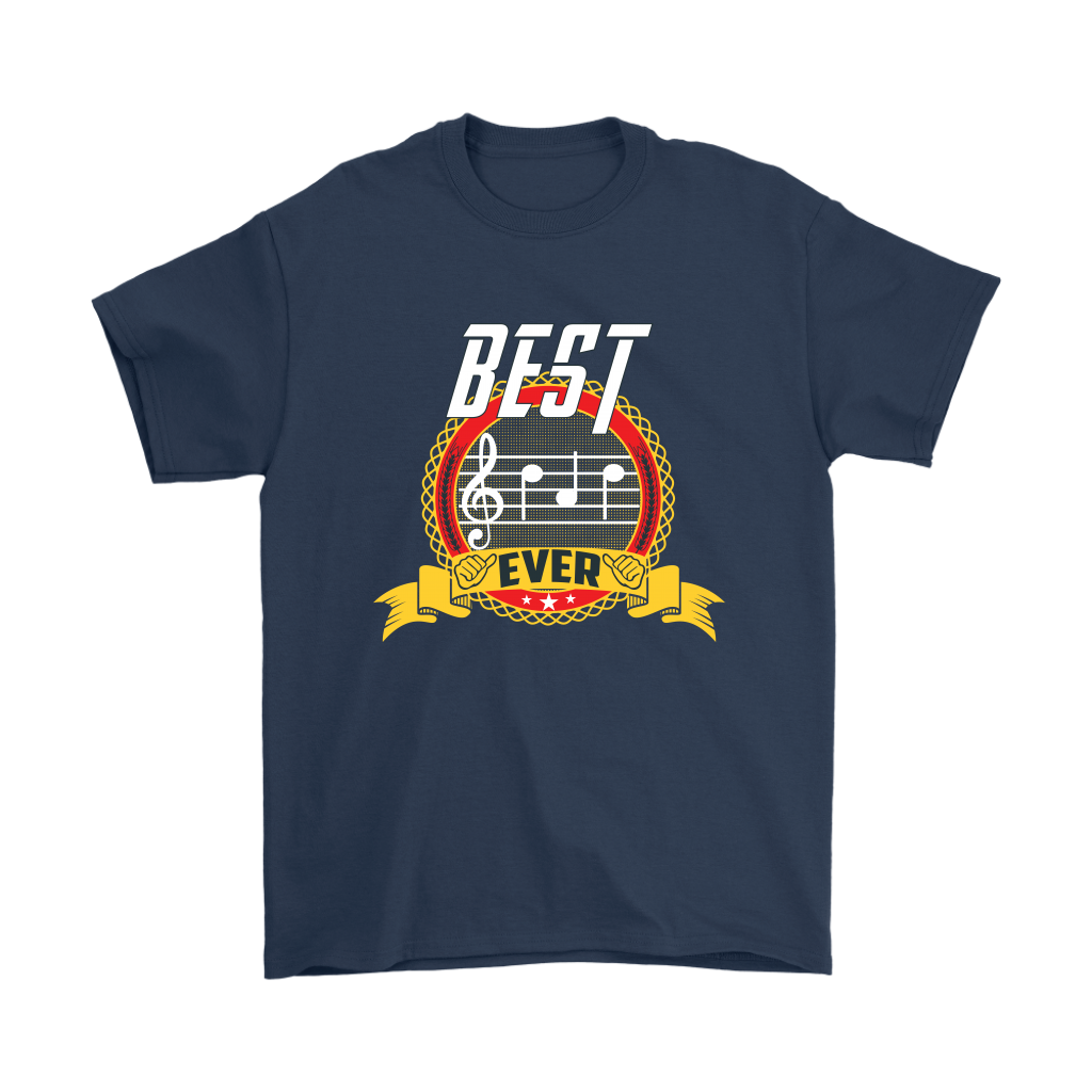 VnSupertramp Best Dad Ever Clef Note Musician Lover Men Shirt Plus Size XL-5XL Father's Day Dad Gift From Wife Kids - D1