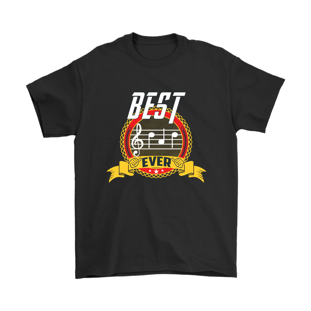 VnSupertramp Best Dad Ever Clef Note Musician Lover Men Shirt Plus Size XL-5XL Father's Day Dad Gift From Wife Kids - D1