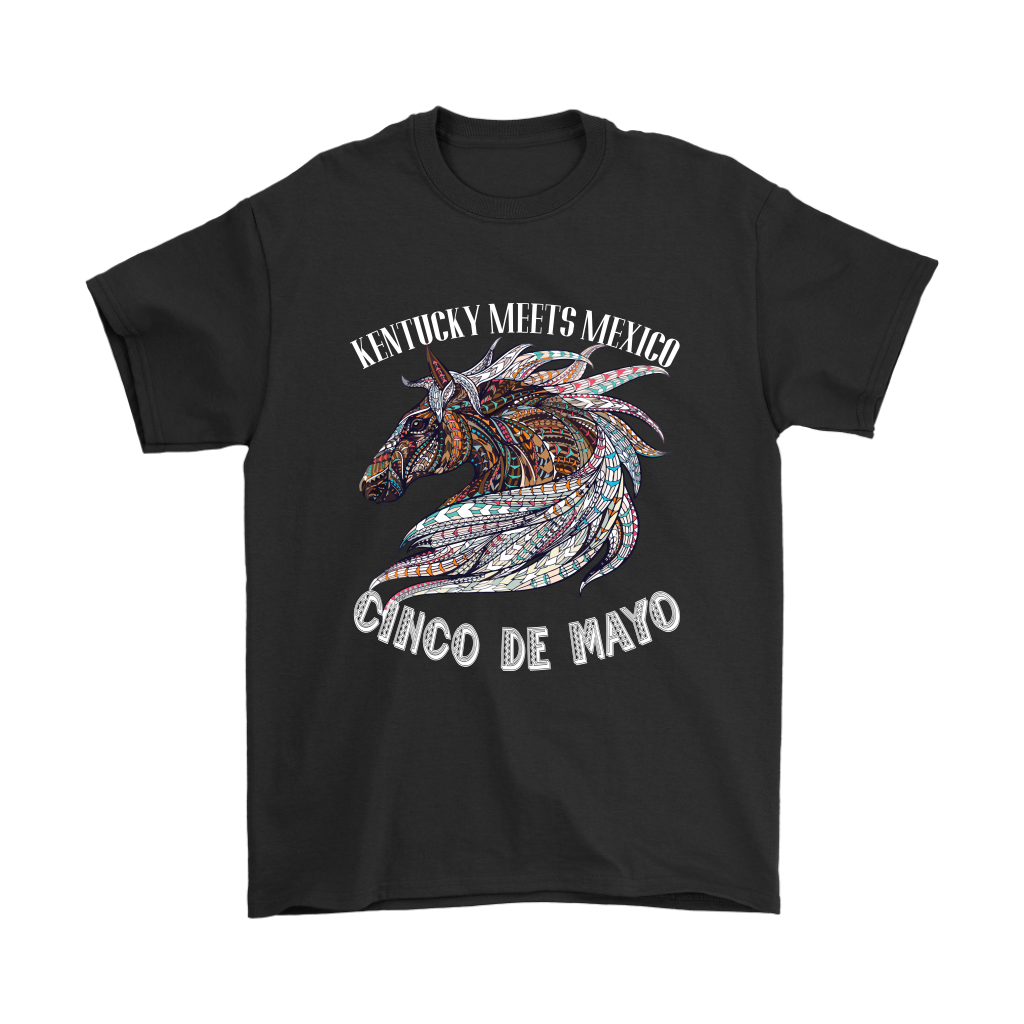 VnSupertramp Cinco de Mayo Kentucky Horse Race Men T-Shirt Plus Size XL-5XL Sombrero Derby Mexico - D1