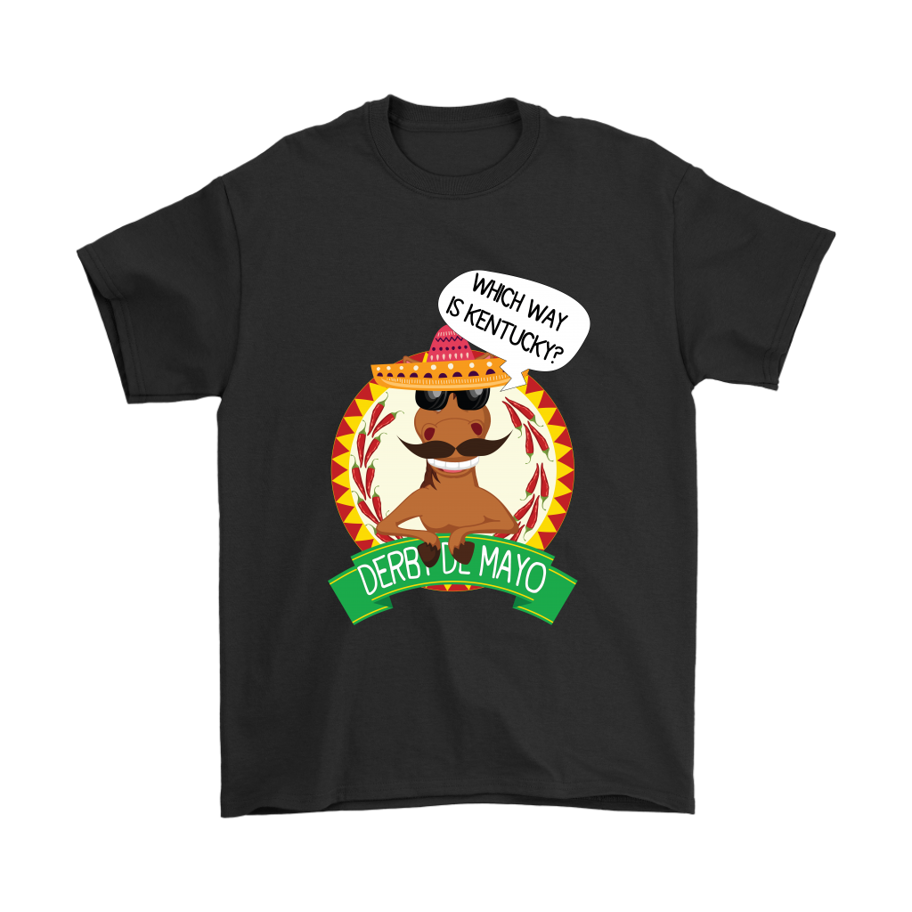 VnSupertramp Cinco de Mayo Kentucky Horse Race Men T-Shirt Plus Size XL-5XL Sombrero Derby Mexico - D3