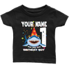 Image of VnSupertramp Baby Brother Sister Shark Doo Doo Doo Personalized Name and Age Birthday Infant T-Shirt Gift - D3