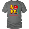Image of VnSupertramp Personalized Love Apple Women Men Teacher T-Shirt - Custom Name, School, Grade on Tee Gift
