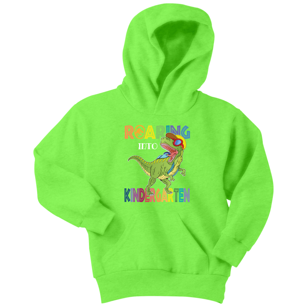 VnSupertramp Roaring Kindergarten Dinosaur T-Rex Youth Hoodie Back to School