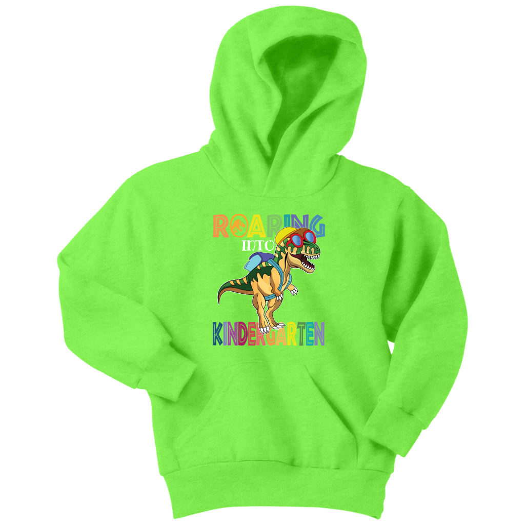 VnSupertramp Roaring Kindergarten Dinosaur T-Rex Youth Hoodie Back to School