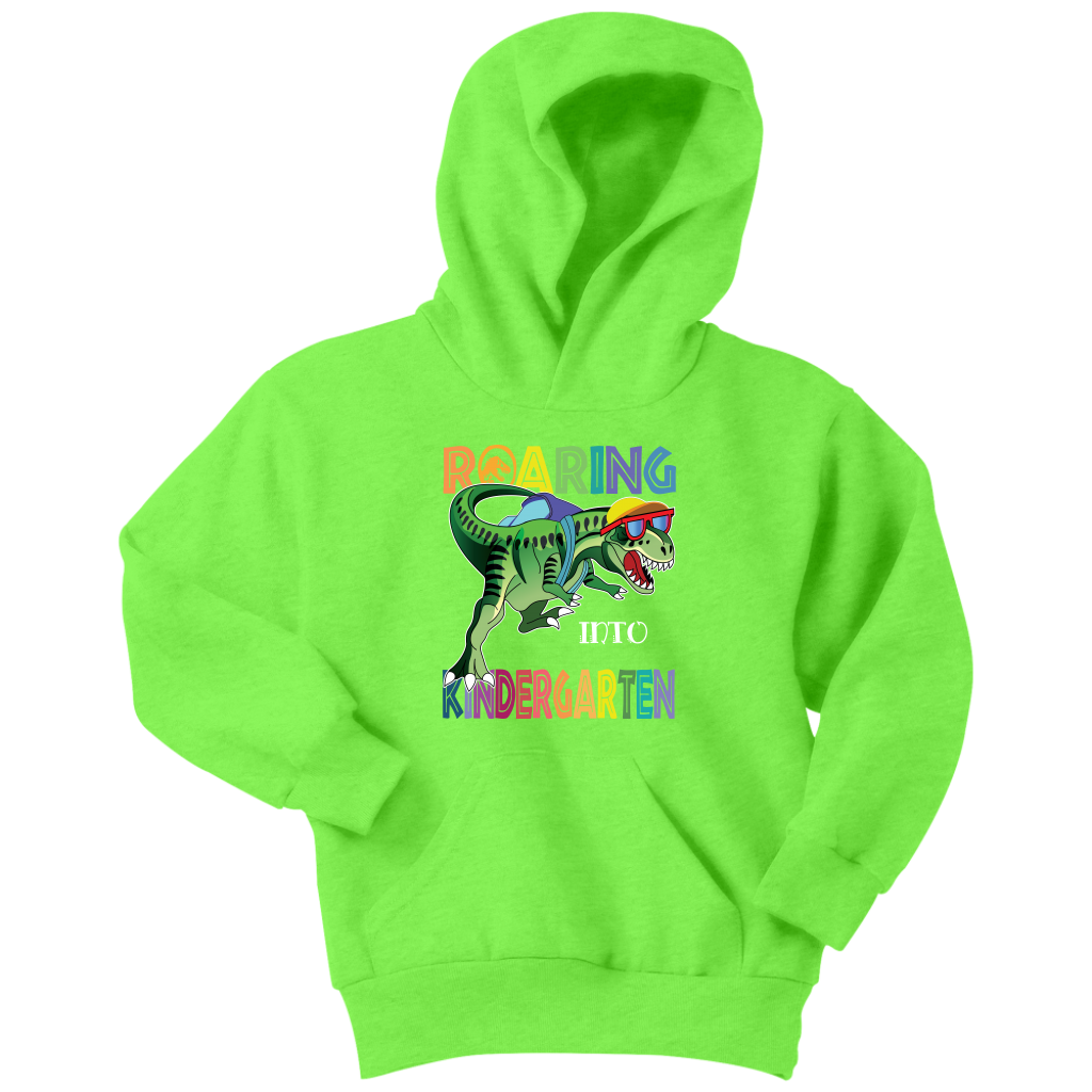 VnSupertramp Roaring Kindergarten Dinosaur T-Rex Youth Hoodie Back to School