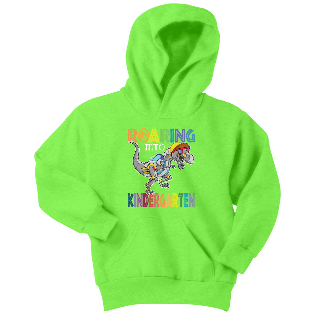 VnSupertramp Roaring Kindergarten Dinosaur T-Rex Youth Hoodie Back to School