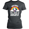 Image of Unicorns Are Born In August Birthday Women Shirt Plus Size XL-4XL Official VnSupertramp Apparel