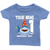 Image of VnSupertramp Baby Brother Sister Shark Doo Doo Doo Personalized Name and Age Birthday Infant T-Shirt Gift - D3
