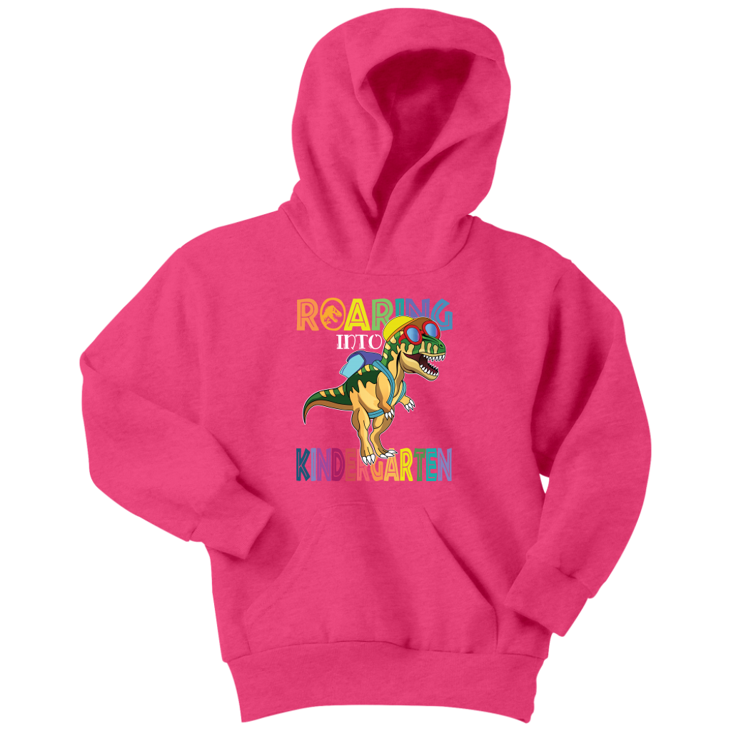 VnSupertramp Roaring Kindergarten Dinosaur T-Rex Youth Hoodie Back to School