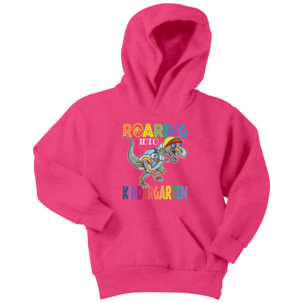 VnSupertramp Roaring Kindergarten Dinosaur T-Rex Youth Hoodie Back to School