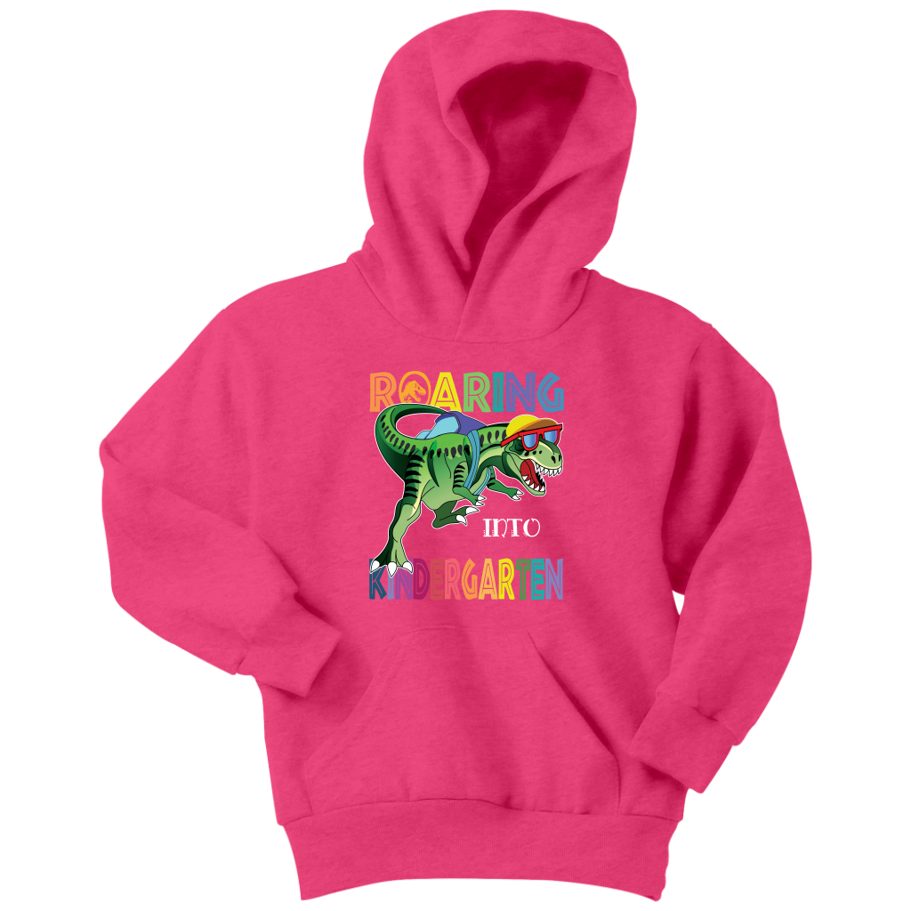 VnSupertramp Roaring Kindergarten Dinosaur T-Rex Youth Hoodie Back to School