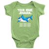 Image of VnSupertramp Baby Brother Sister Shark Personalized Name Onesie Birthday Gift-D8
