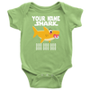 Image of VnSupertramp Baby Brother Sister Shark Personalized Name Onesie Birthday Gift-D3