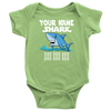 Image of VnSupertramp Baby Brother Sister Shark Personalized Name Onesie Birthday Gift-D5