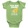 Image of VnSupertramp Baby Brother Sister Shark Personalized Name Onesie Birthday Gift-D4