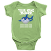 Image of VnSupertramp Baby Brother Sister Shark Personalized Name Onesie Birthday Gift-D7