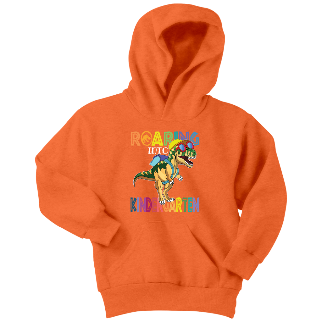 VnSupertramp Roaring Kindergarten Dinosaur T-Rex Youth Hoodie Back to School