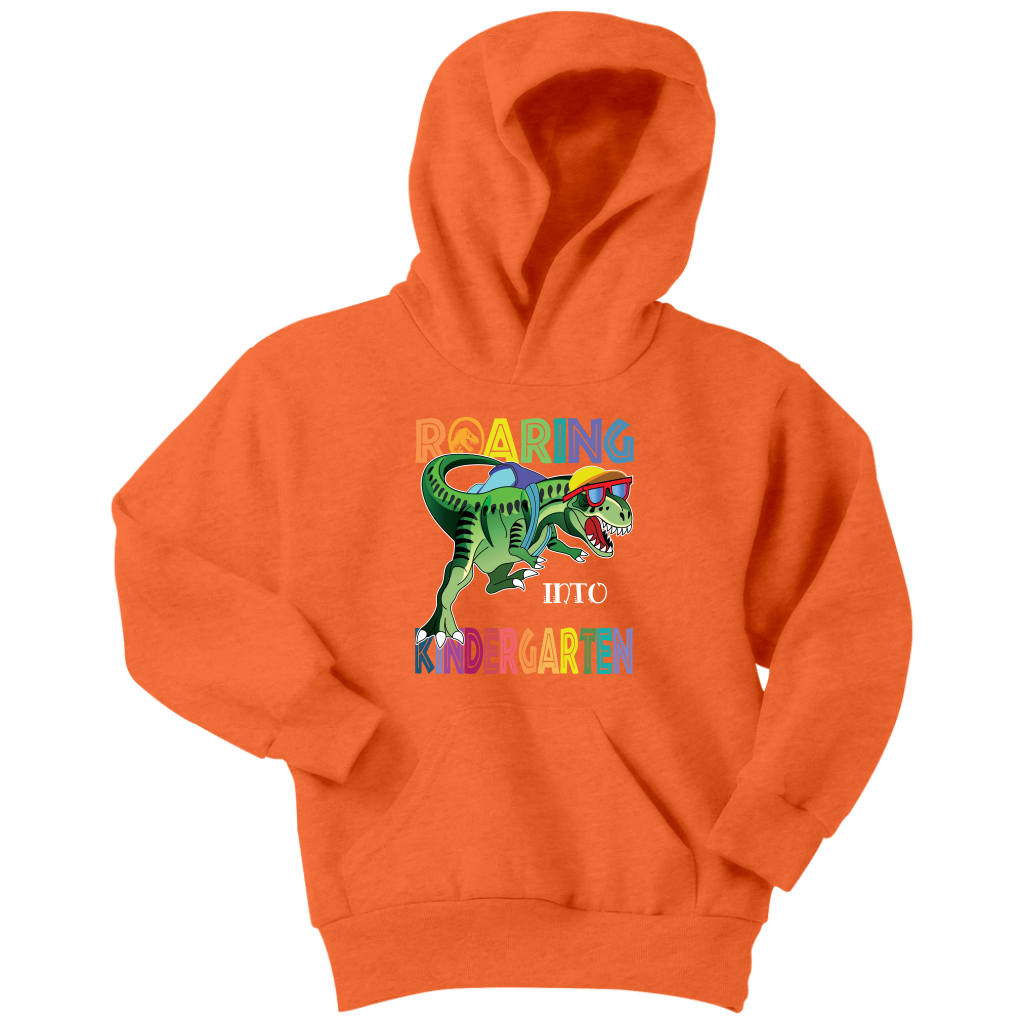 VnSupertramp Roaring Kindergarten Dinosaur T-Rex Youth Hoodie Back to School