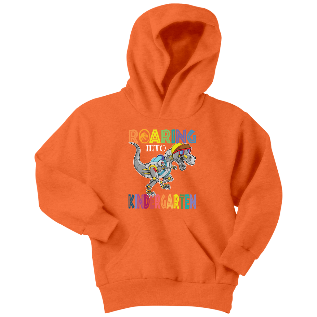 VnSupertramp Roaring Kindergarten Dinosaur T-Rex Youth Hoodie Back to School