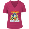 Image of VnSupertramp Team 3rd Third Grade Wonder Teacher Women V-Neck T-Shirt - Back To School 1st Day of School Funny Superheroes Gift Tee