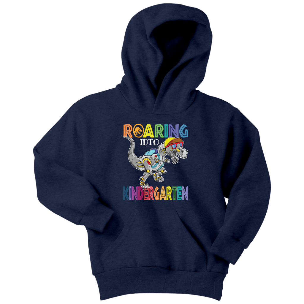 VnSupertramp Roaring Kindergarten Dinosaur T-Rex Youth Hoodie Back to School