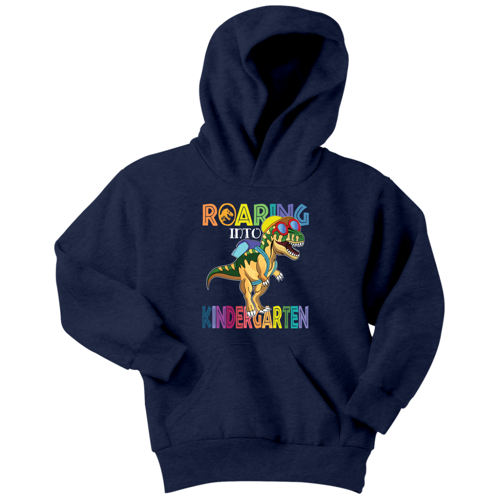 VnSupertramp Roaring Kindergarten Dinosaur T-Rex Youth Hoodie Back to School