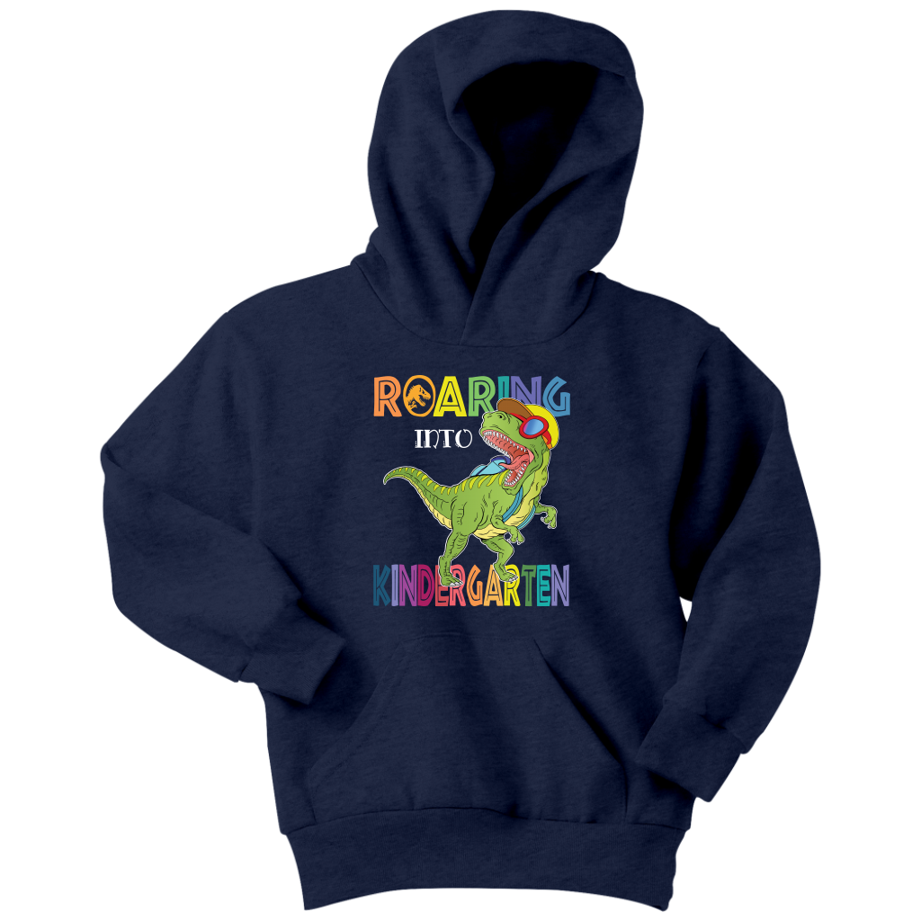 VnSupertramp Roaring Kindergarten Dinosaur T-Rex Youth Hoodie Back to School